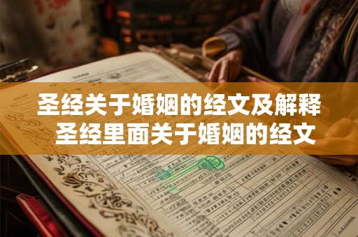 圣经关于婚姻的经文及解释 圣经里面关于婚姻的经文 圣经关于婚姻的经文及解释 圣经里面关于婚姻的经文