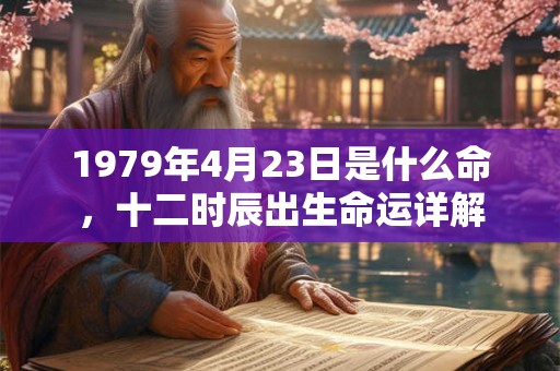 1979年4月23日是什么命，十二时辰出生命运详解