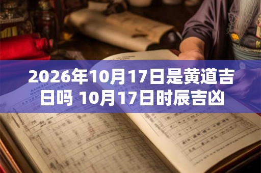 2026年10月17日是黄道吉日吗 10月17日时辰吉凶