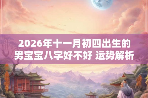 2026年十一月初四出生的男宝宝八字好不好 运势解析