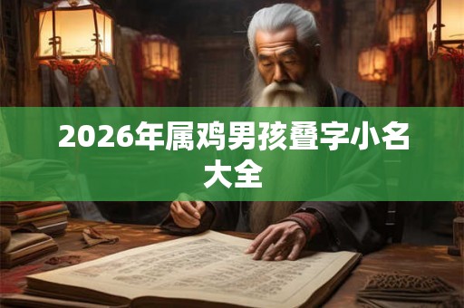 2026年属鸡男孩叠字小名大全