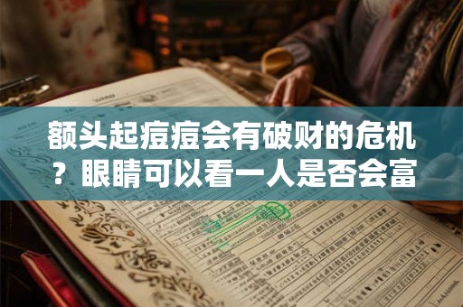 额头起痘痘会有破财的危机？眼睛可以看一人是否会富贵？