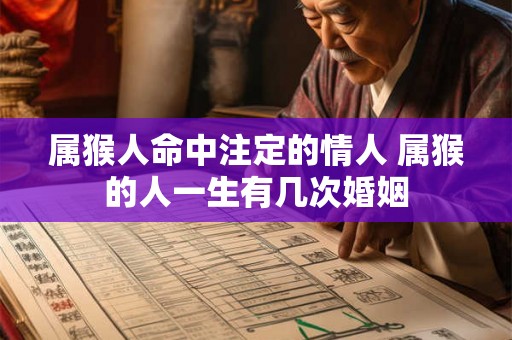属猴人命中注定的情人 属猴的人一生有几次婚姻