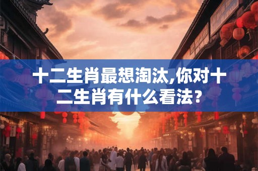 十二生肖最想淘汰,你对十二生肖有什么看法？