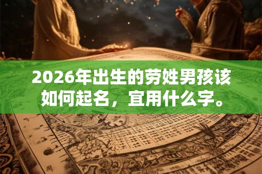 2026年出生的劳姓男孩该如何起名，宜用什么字。