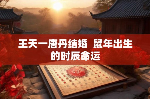 王天一唐丹结婚 鼠年出生的时辰命运 王天一唐丹结婚 鼠年出生的时辰命运