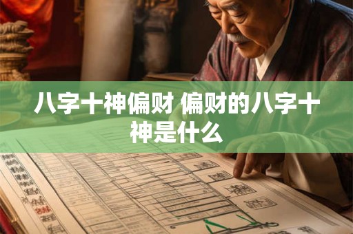 八字十神偏财 偏财的八字十神是什么 八字十神偏财 偏财的八字十神是什么