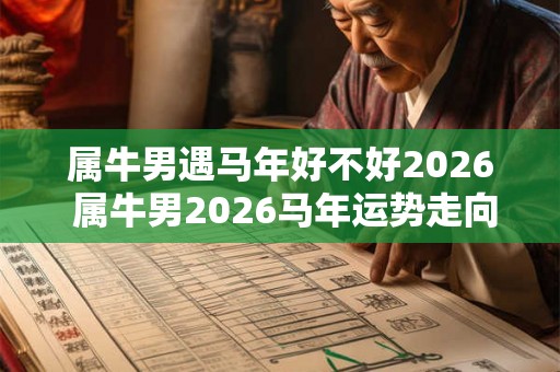 属牛男遇马年好不好2026 属牛男2026马年运势走向如何
