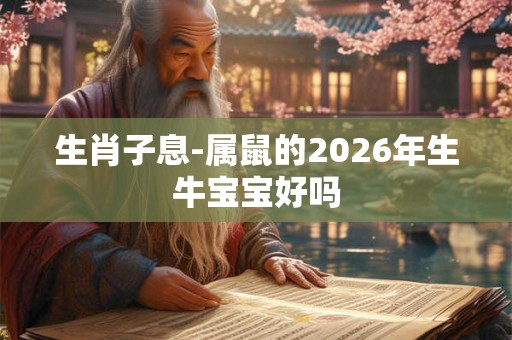 生肖子息-属鼠的2026年生牛宝宝好吗