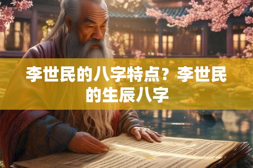李世民的八字特点?李世民的生辰八字 李世民的八字特点?李世民的生辰八字