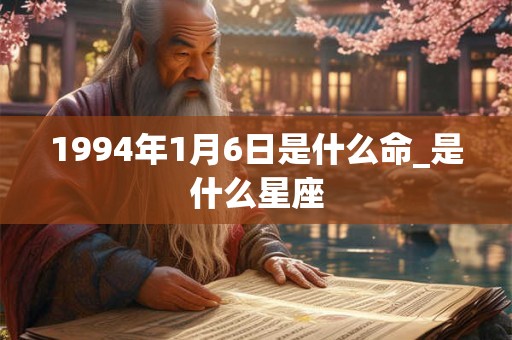 1994年1月6日是什么命_是什么星座 1994年1月6日是什么命_是什么星座