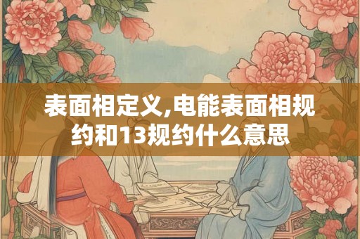 表面相定义,电能表面相规约和13规约什么意思 表面相定义,电能表面相规约和13规约什么意思
