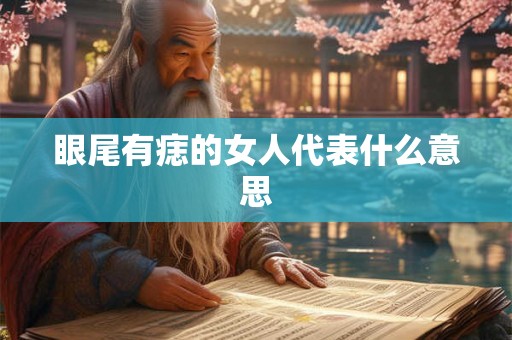 眼尾有痣的女人代表什么意思