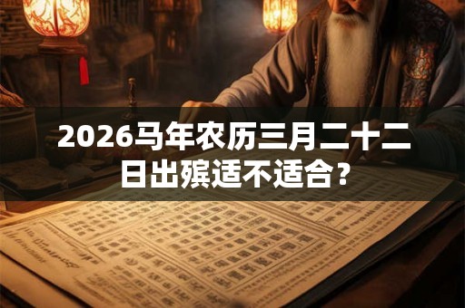 2026马年农历三月二十二日出殡适不适合？