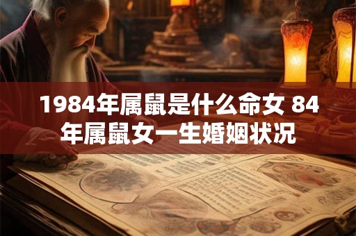 1984年属鼠是什么命女 84年属鼠女一生婚姻状况