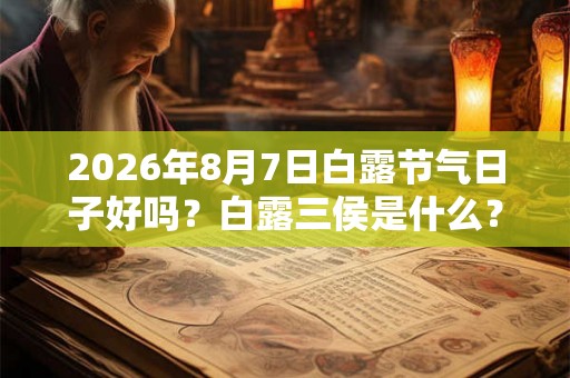 2026年8月7日白露节气日子好吗？白露三侯是什么？