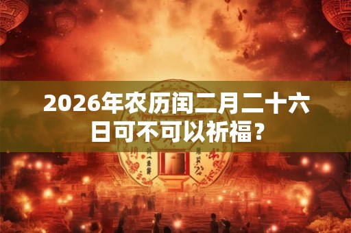 2026年农历闰二月二十六日可不可以祈福？