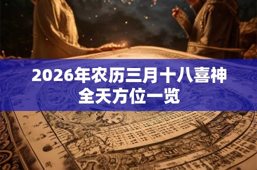 2026年农历三月十八喜神全天方位一览