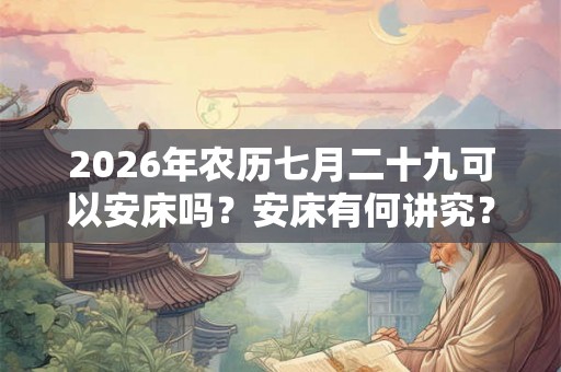 2026年农历七月二十九可以安床吗？安床有何讲究？