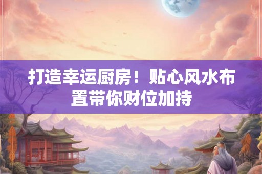 打造幸运厨房！贴心风水布置带你财位加持