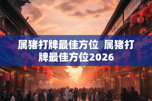 属猪打牌最佳方位  属猪打牌最佳方位2026