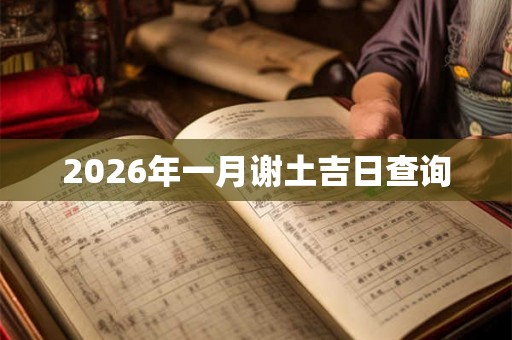 2026年一月谢土吉日查询 2026年一月谢土吉日查询