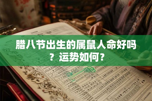 腊八节出生的属鼠人命好吗？运势如何？