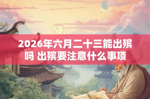 2026年六月二十三能出殡吗 出殡要注意什么事项