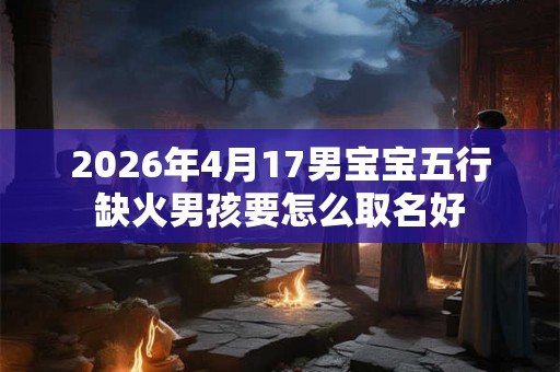 2026年4月17男宝宝五行缺火男孩要怎么取名好