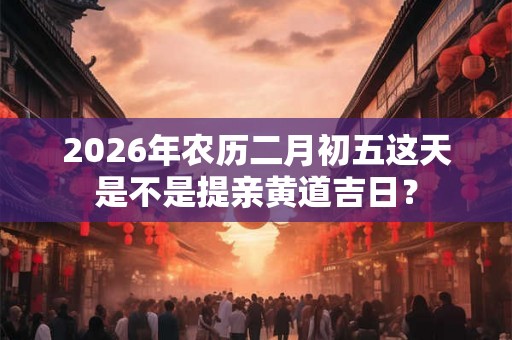 2026年农历二月初五这天是不是提亲黄道吉日？