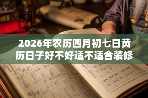 2026年农历四月初七日黄历日子好不好适不适合装修？