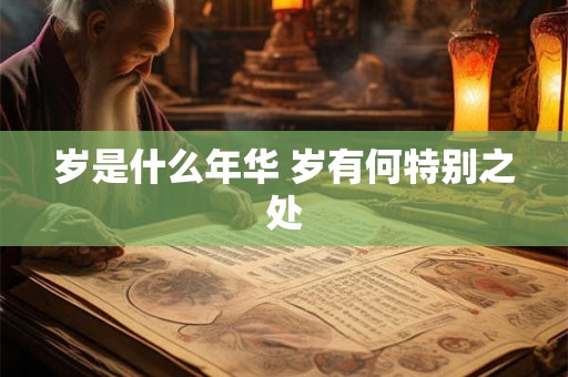 岁是什么年华 岁有何特别之处