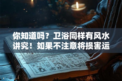 你知道吗？卫浴同样有风水讲究！如果不注意将损害运势！