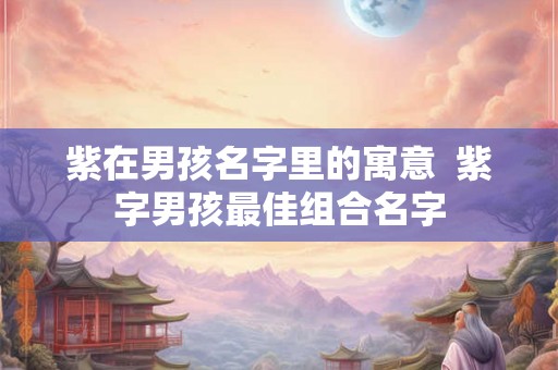 紫在男孩名字里的寓意 紫字男孩最佳组合名字 紫在男孩名字里的寓意 紫字男孩最佳组合名字