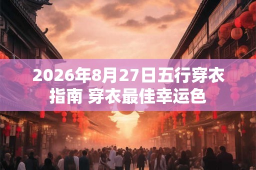 2026年8月27日五行穿衣指南 穿衣最佳幸运色 2026年8月27日五行穿衣指南 穿衣最佳幸运色