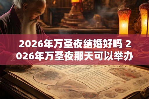 2026年万圣夜结婚好吗 2026年万圣夜那天可以举办婚礼吗