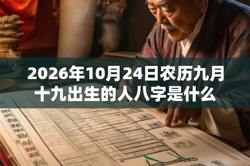 2026年10月24日农历九月十九出生的人八字是什么
