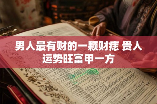 男人最有财的一颗财痣 贵人运势旺富甲一方
