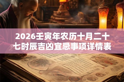 2026壬寅年农历十月二十七时辰吉凶宜忌事项详情表 2026壬寅年农历十月二十七时辰吉凶宜忌事项详情表