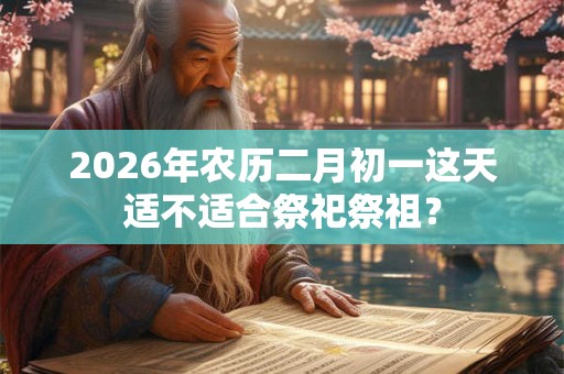 2026年农历二月初一这天适不适合祭祀祭祖？