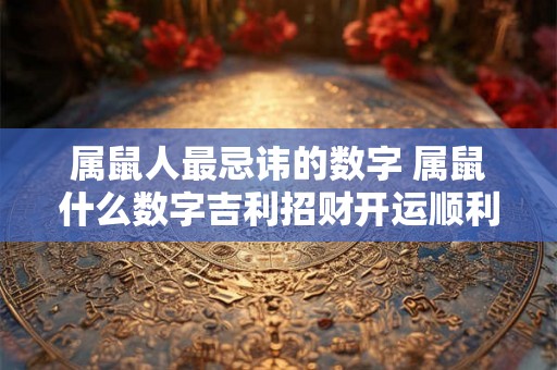 属鼠人最忌讳的数字 属鼠什么数字吉利招财开运顺利