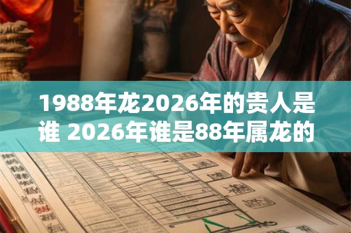 1988年龙2026年的贵人是谁 2026年谁是88年属龙的贵人
