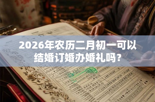 2026年农历二月初一可以结婚订婚办婚礼吗？