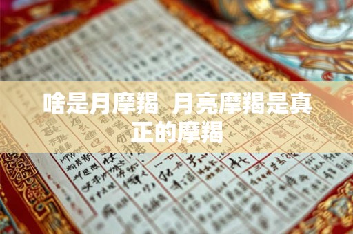 啥是月摩羯  月亮摩羯是真正的摩羯