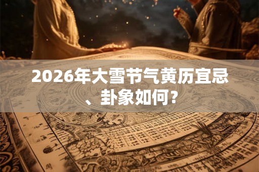 2026年大雪节气黄历宜忌、卦象如何? 2026年大雪节气黄历宜忌、卦象如何?