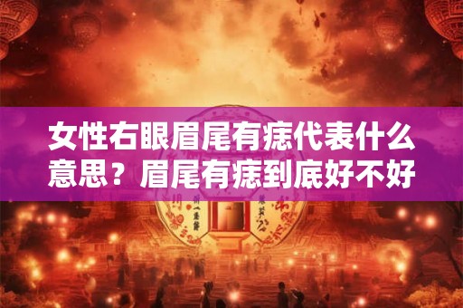 女性右眼眉尾有痣代表什么意思？眉尾有痣到底好不好？