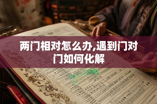两门相对怎么办,遇到门对门如何化解