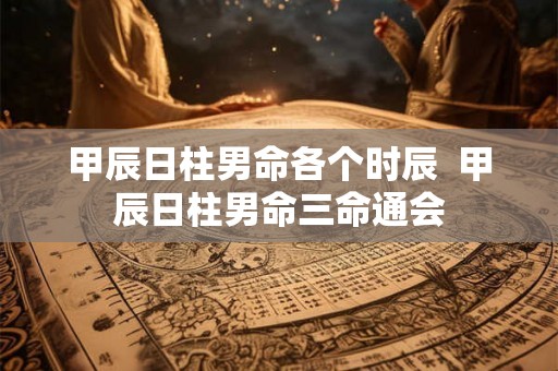 甲辰日柱男命各个时辰  甲辰日柱男命三命通会