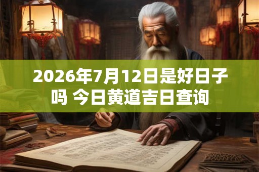 2026年7月12日是好日子吗 今日黄道吉日查询