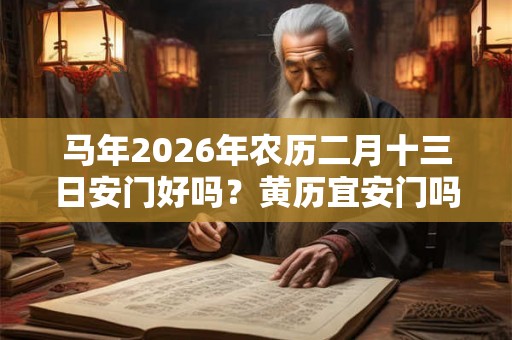 马年2026年农历二月十三日安门好吗？黄历宜安门吗？